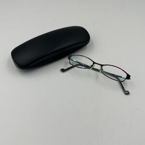 OGI Eyewear Heritage Women's Metal Eyeglasses Black Teal Frames w/Case 2232
